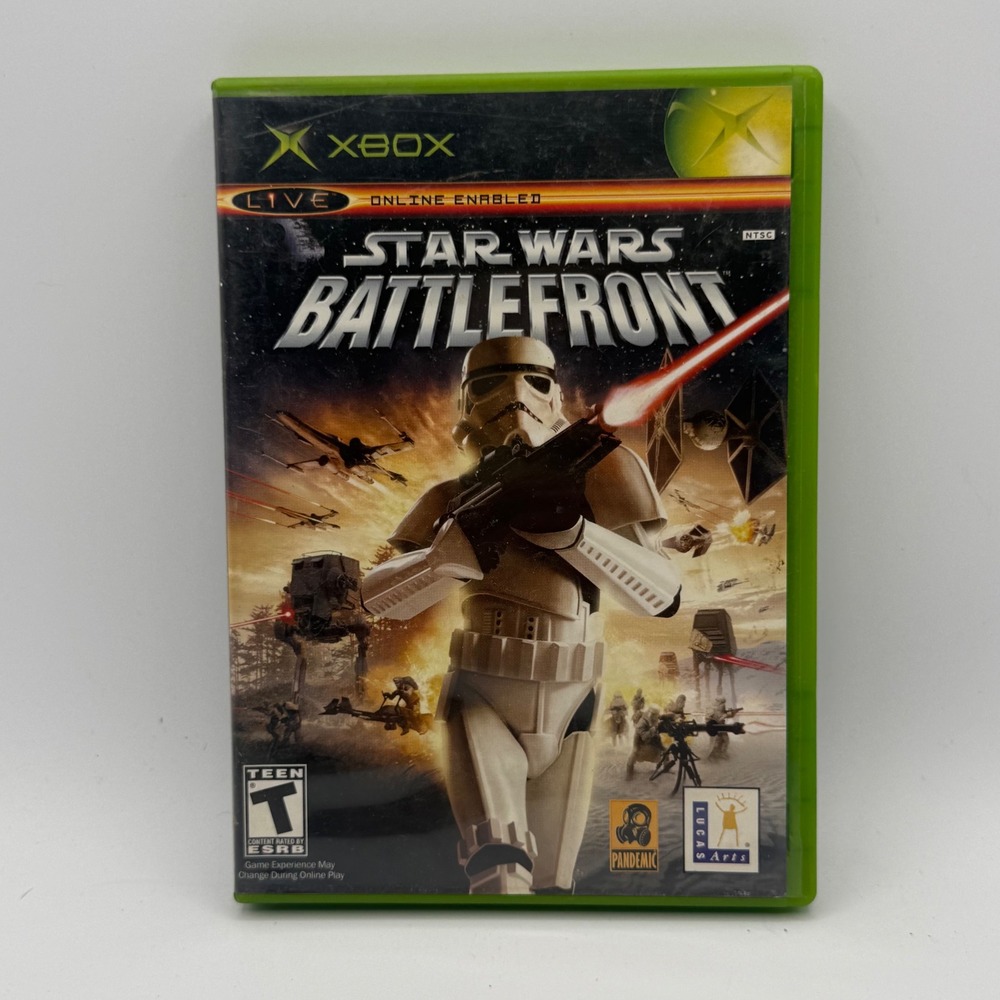 LucasArts Star Wars Battlefront Xbox One Size Green Excellent Original Case Disc
